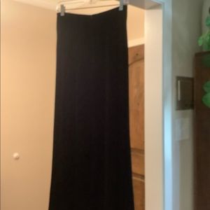 Alex maxi-length black velvet skirt in size Medium. Has elastic waistline.